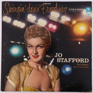 Jo Stafford, Swingin' Down Broadway 1958 Jazz LP Record Columbia CL 1124 6-Eye